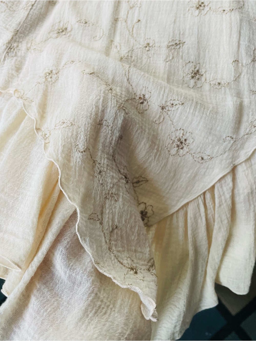 Color Me Cotton Tiered Maxi Top & Skirt with Ruffled Hem 2 piece Boho Fairycore - Picture 16 of 16